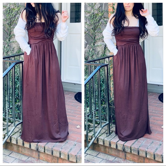 Best selling maxi Tube dress with side pockets - Picture 4 of 6